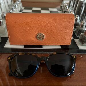 Tory Burch Sunglasses - tortoise and navy blue